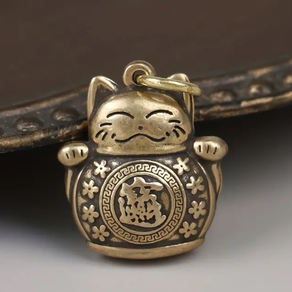 Brass good luck Cat - Picture 7 of 8